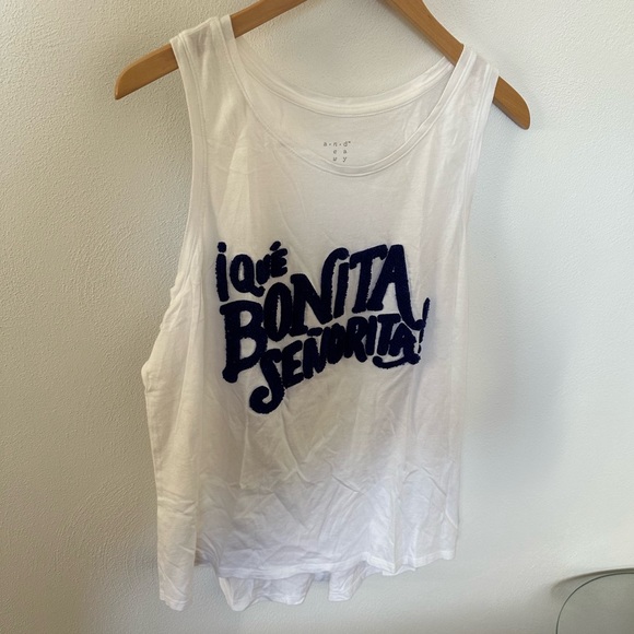 a new day Tops - A New Day Tank Top Graphic White size L Women